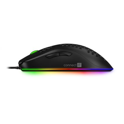 CONNECT IT CMO-5511-BK - LED RGB Žična gaming miška 200-12800 DPI črna