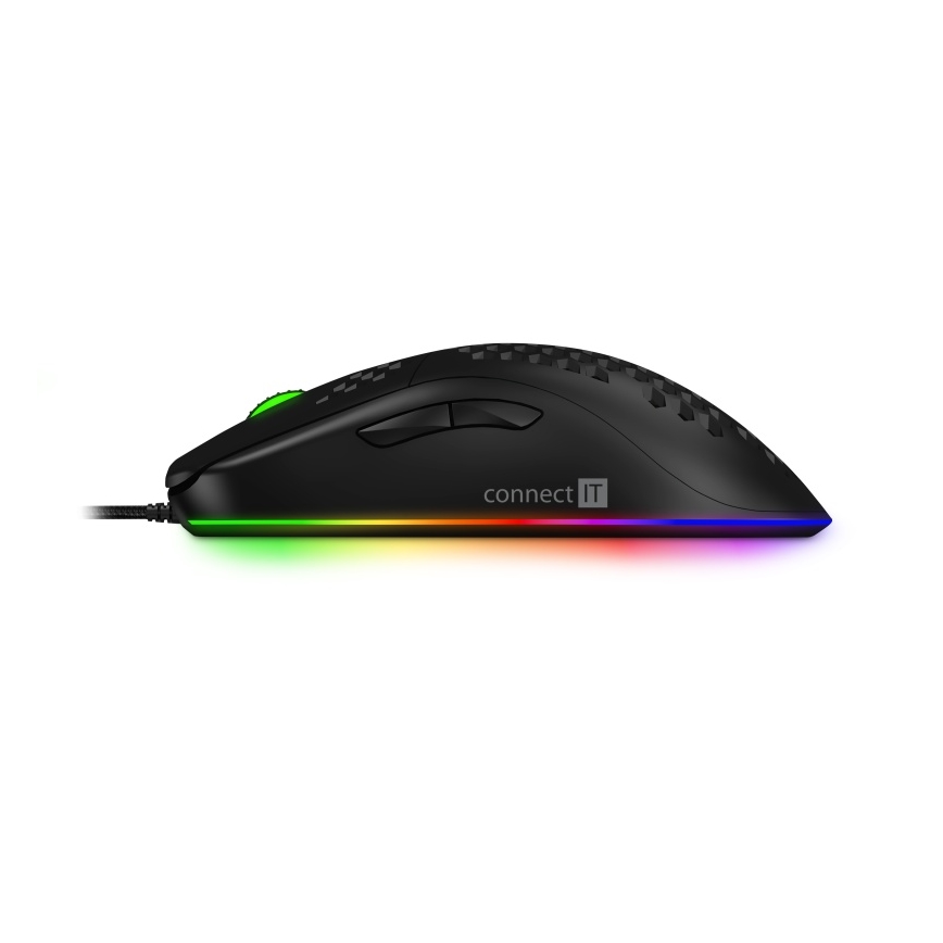 CONNECT IT CMO-5511-BK - LED RGB Žična gaming miška 200-12800 DPI črna