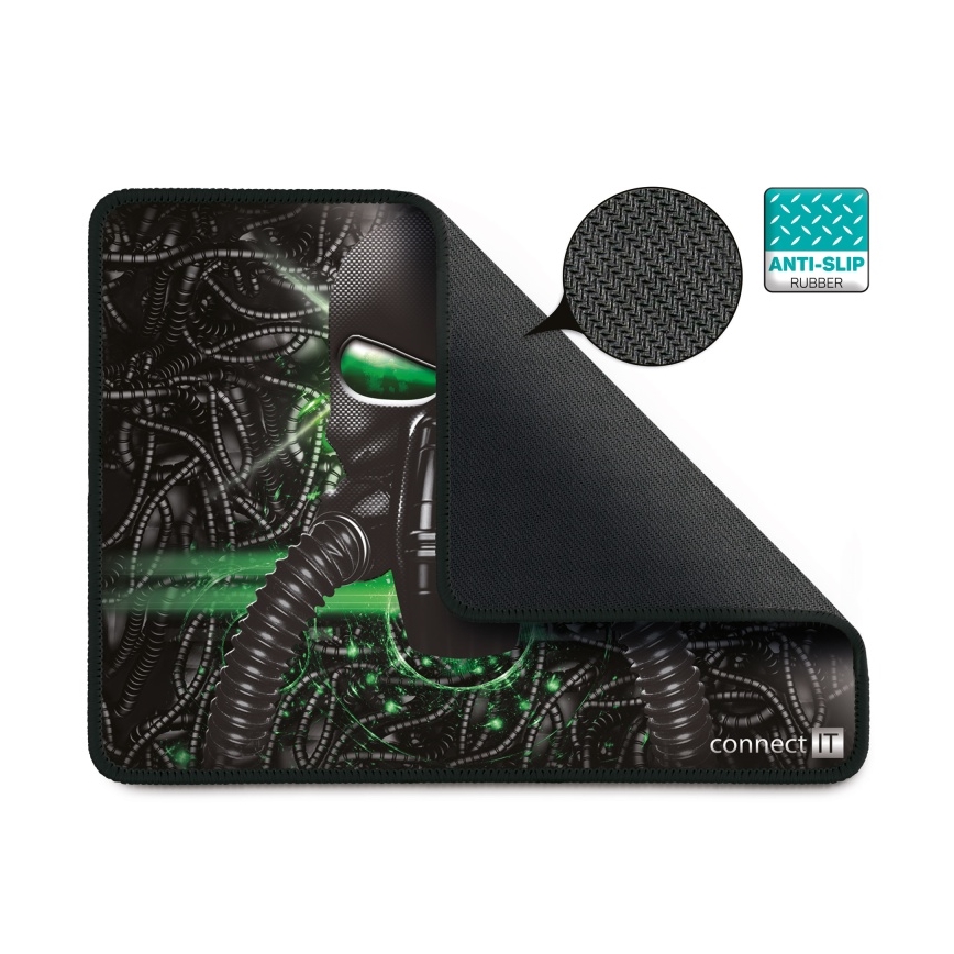 CONNECT IT CMP-1100-SM - Podloga za miško 32x24,5 cm črna/zelena