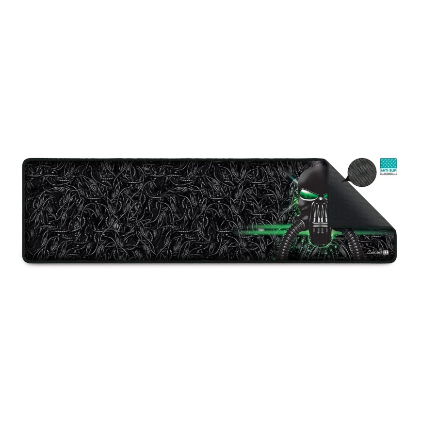 CONNECT IT CMP-1110-LG - Podloga za tipkovnico in miška 88,6x24,5 cm črna/zelena