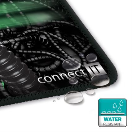 CONNECT IT CMP-1110-LG - Podloga za tipkovnico in miško 88,6x24,5 cm črna/zeleno