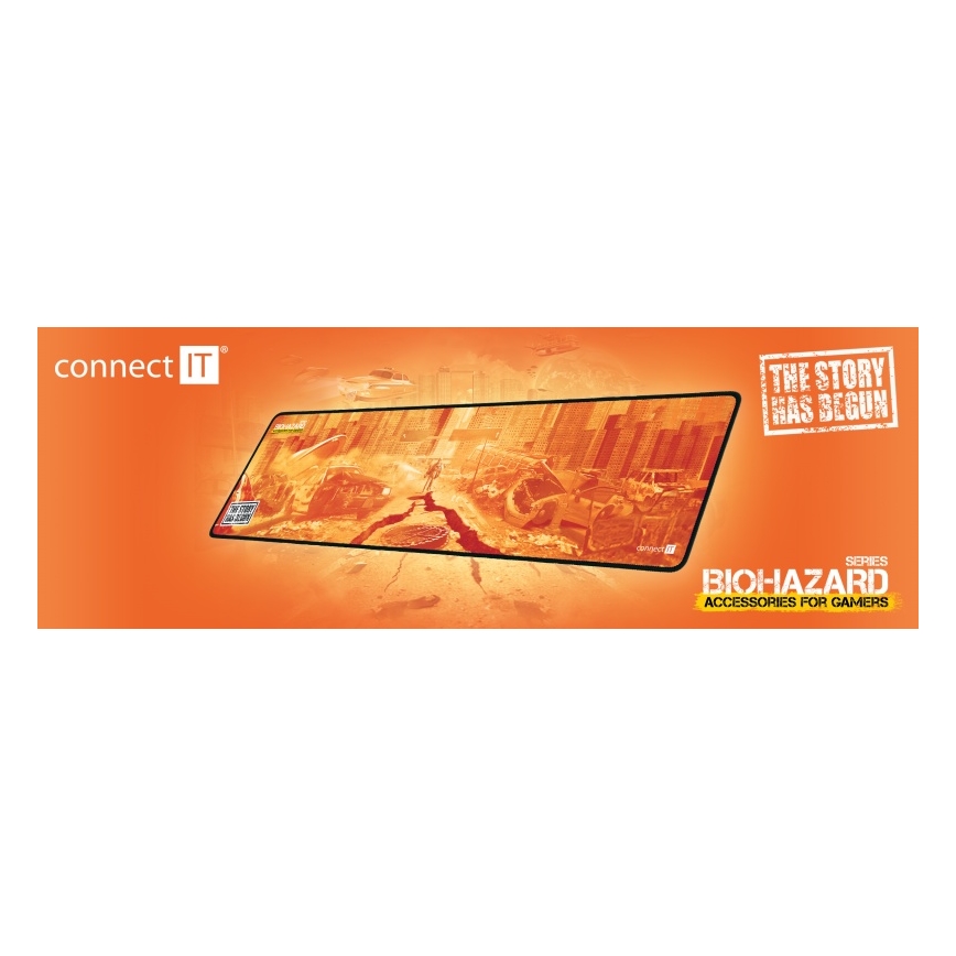 CONNECT IT CMP-1140-LG - Podloga za tipkovnico in miška 88,6x24,5 cm oranžna