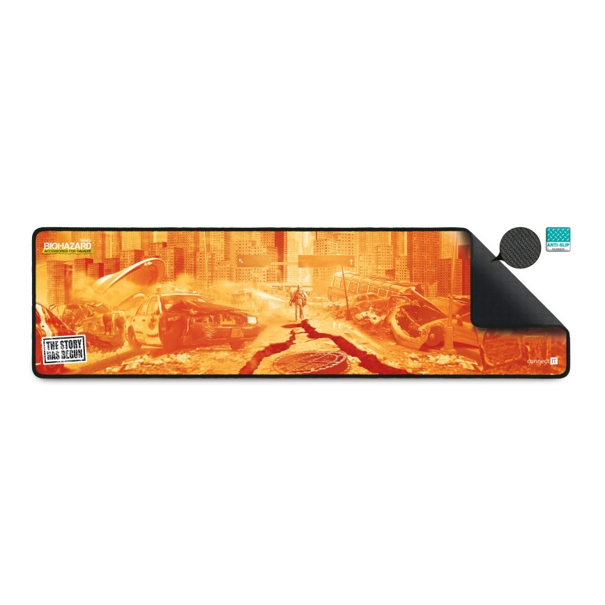 CONNECT IT CMP-1140-LG - Podloga za tipkovnico in miška 88,6x24,5 cm oranžna
