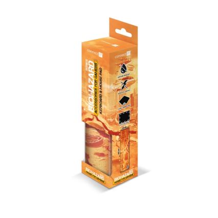 CONNECT IT CMP-1140-LG - Podloga za tipkovnico in miška 88,6x24,5 cm oranžna
