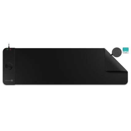 CONNECT IT CMP-2500-LG - Podloga za tipkovnico in miška z Qi brezžično polnjenje 80x30 cm črna