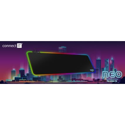 CONNECT IT CMP-3100-LG - LED RGB Gaming tipkovnica in podloga za miško 80x30 cm črna