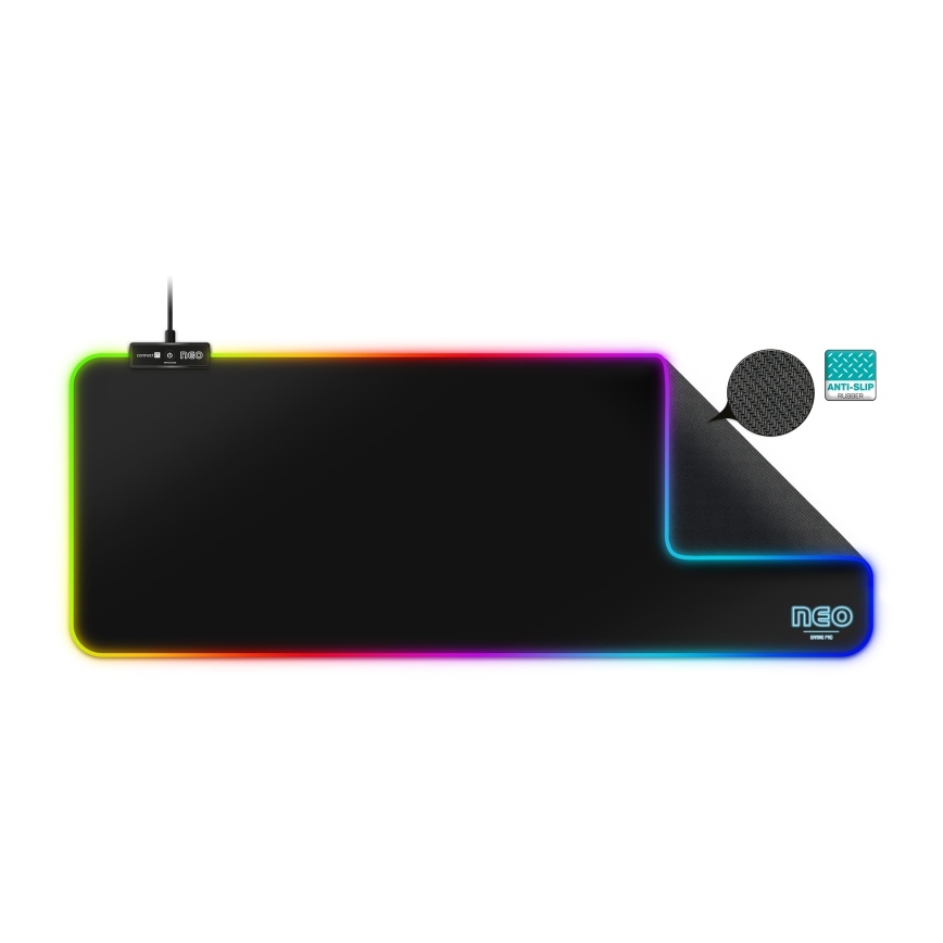 CONNECT IT CMP-3100-LG - LED RGB Gaming tipkovnica in podloga za miško 80x30 cm črna