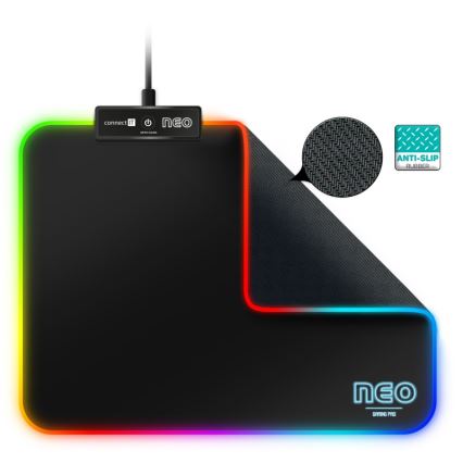 CONNECT IT CMP-3100-SM - LED RGB Gaming miška pad 32x24,5 cm črna
