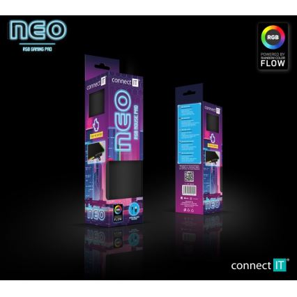 CONNECT IT CMP-3100-SM - LED RGB Gaming miška pad 32x24,5 cm črna