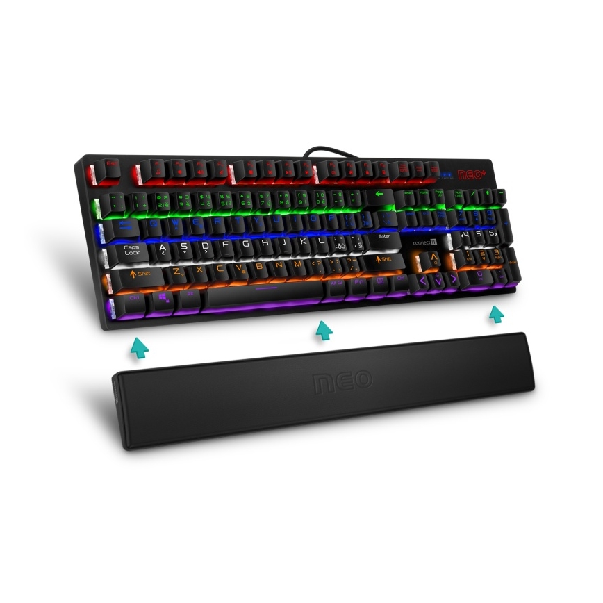CONNECT IT CMP-3590-LG - Ergonomska podloga za tipkovnico črna