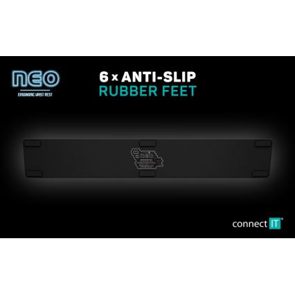 CONNECT IT CMP-3590-LG - Ergonomska podloga za tipkovnico črna
