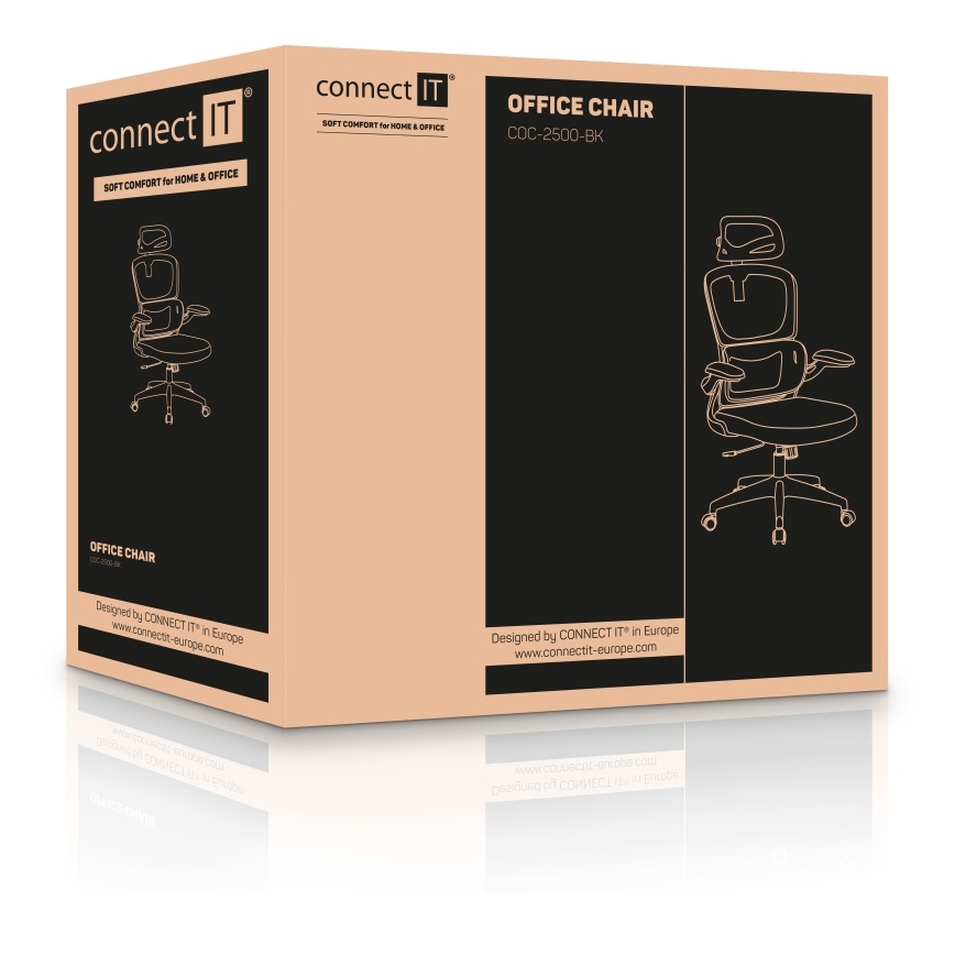 CONNECT IT COC-2500-BK - Pisarniški stol ForHealth DeltaPro črne barve