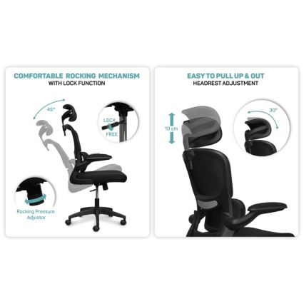 CONNECT IT COC-2500-BK - Pisarniški stol ForHealth DeltaPro črna