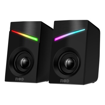 CONNECT IT CSP-1100-BK - SET 2x LED RGB Gaming zvočnik 6W/5V črna