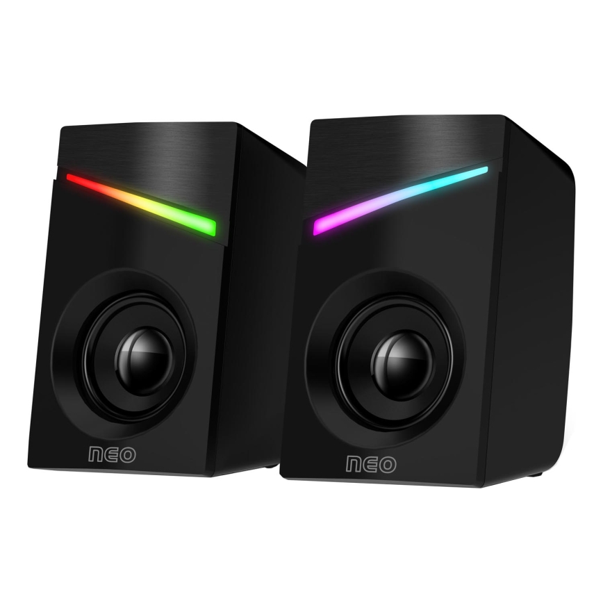 CONNECT IT CSP-1100-BK - SET 2x LED RGB Gaming zvočnik 6W/5V črna