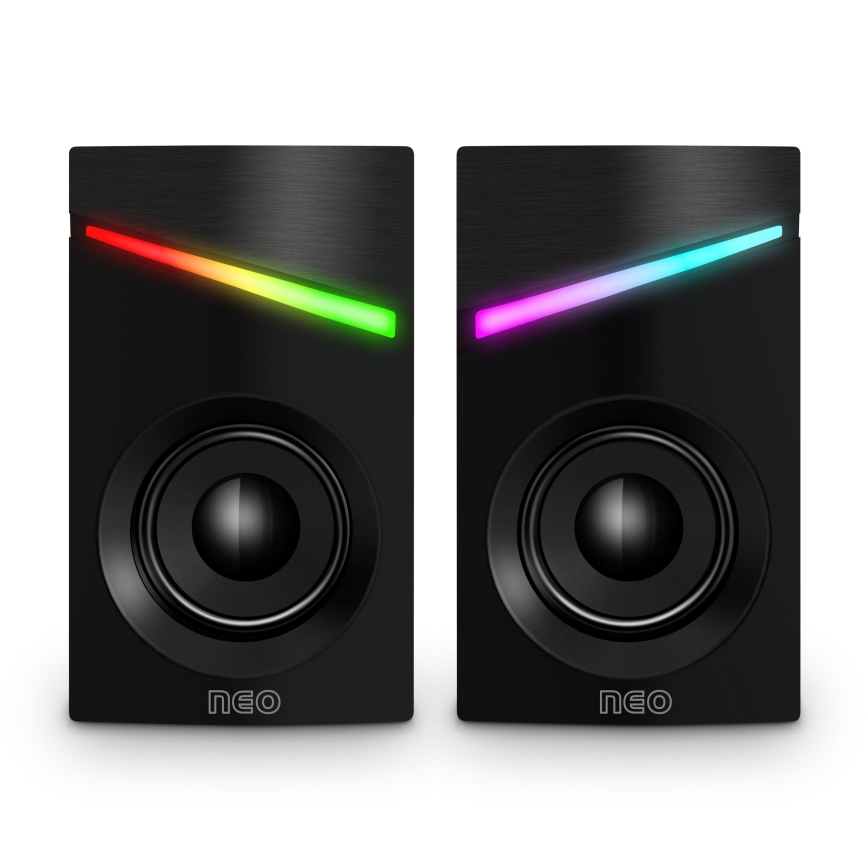 CONNECT IT CSP-1100-BK - SET 2x LED RGB Gaming zvočnik 6W/5V črna