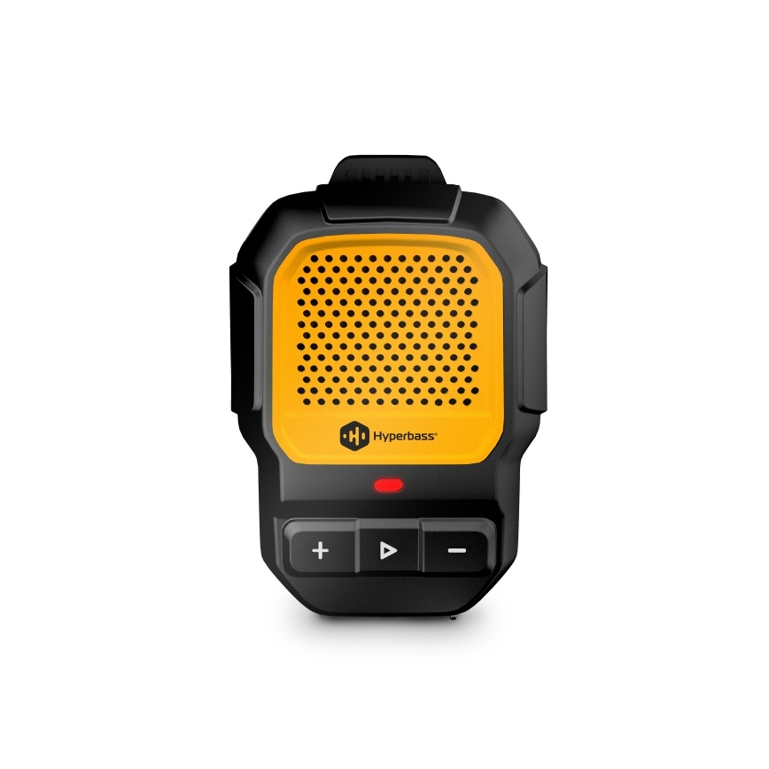 CONNECT IT HSP-1010-BK - Brezžični zvočnik z mikrofonom ClipBEAT 2W/5V 560 mAh IPX7 črna/rumena