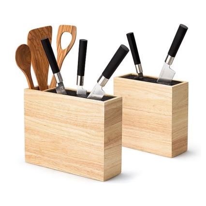 Continenta C3314 - Stojalo za nože z nastavljivim vstavkom 22x9x21,5 cm guma fig