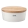 Continenta C3930 - Škatla za kruh s pokrovom 30x23 cm bela/gumi les