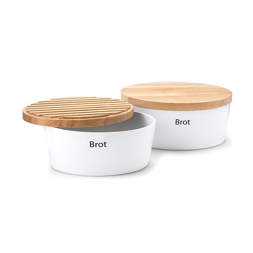 Continenta C3932 - Posoda za kruh 13,5x36 cm bela/bež