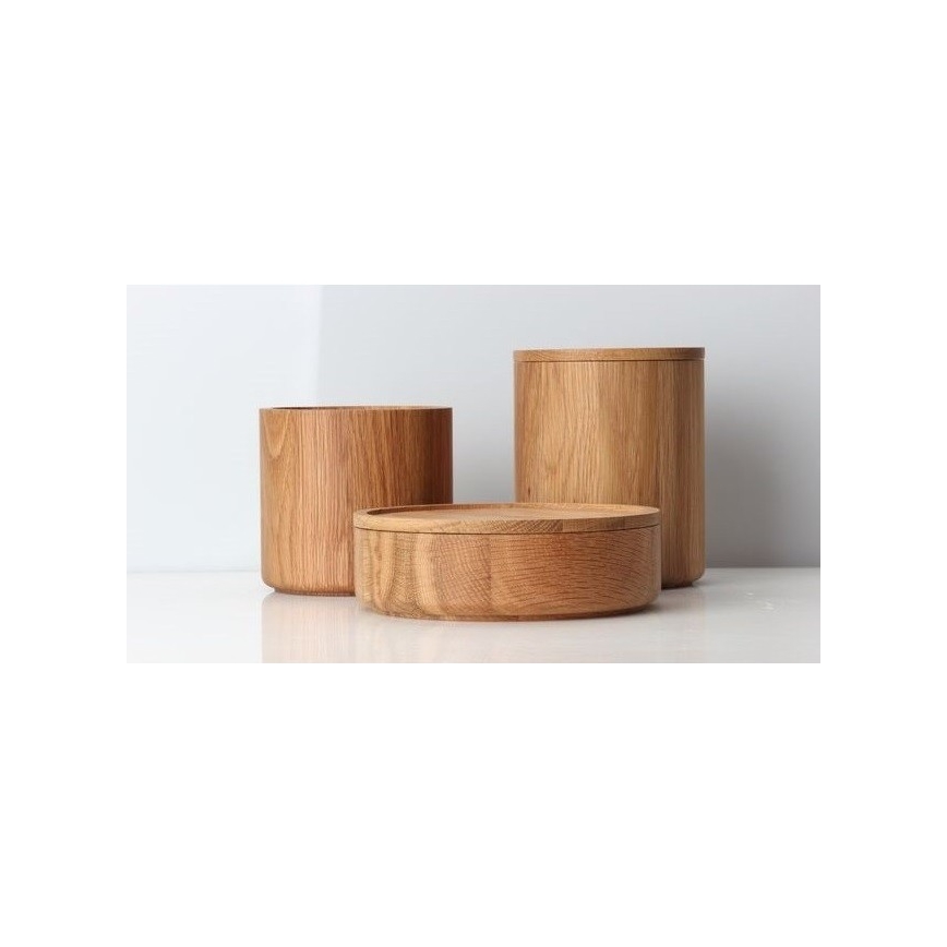 Continenta C4171 - Lesena posoda s pokrovom 19x6 cm hrast