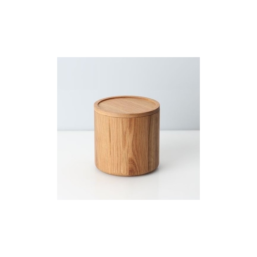 Continenta C4173 - Lesena posoda s pokrovom 13x13 cm hrast