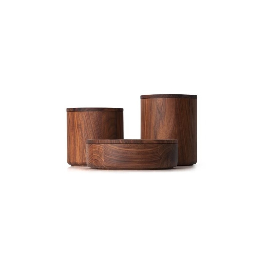 Continenta C4273 - Lesena posoda s pokrovom 13x13 cm oreh