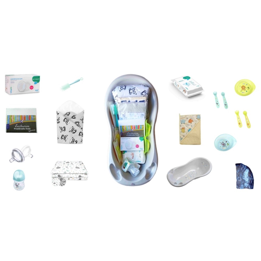 COSING - 16-delni začetni komplet za novorojenčke siv