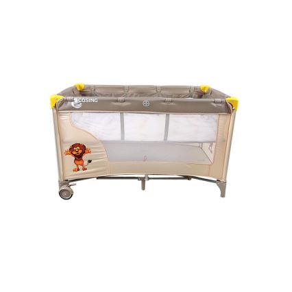 COSING - Potovalna posteljica ADAM Lion Beige z nastavljivim položajem