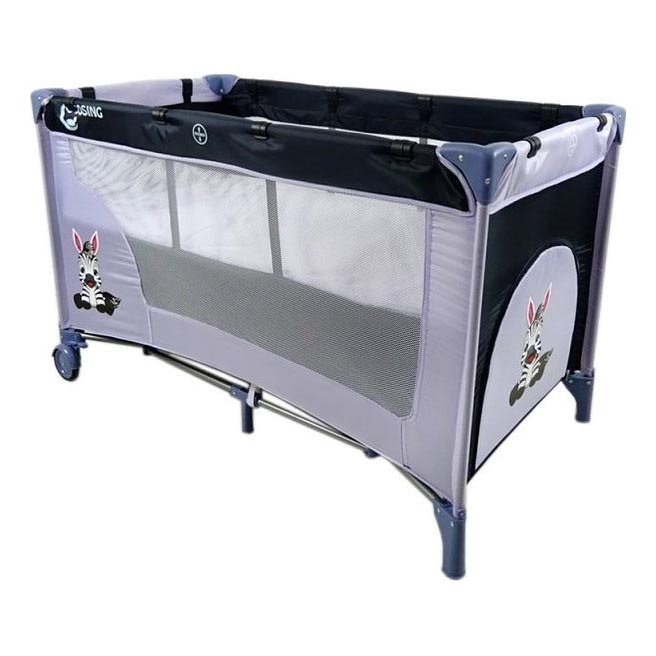 COSING - Potovalna posteljica z nastavljivimi položaji ADAM Zebra Grey