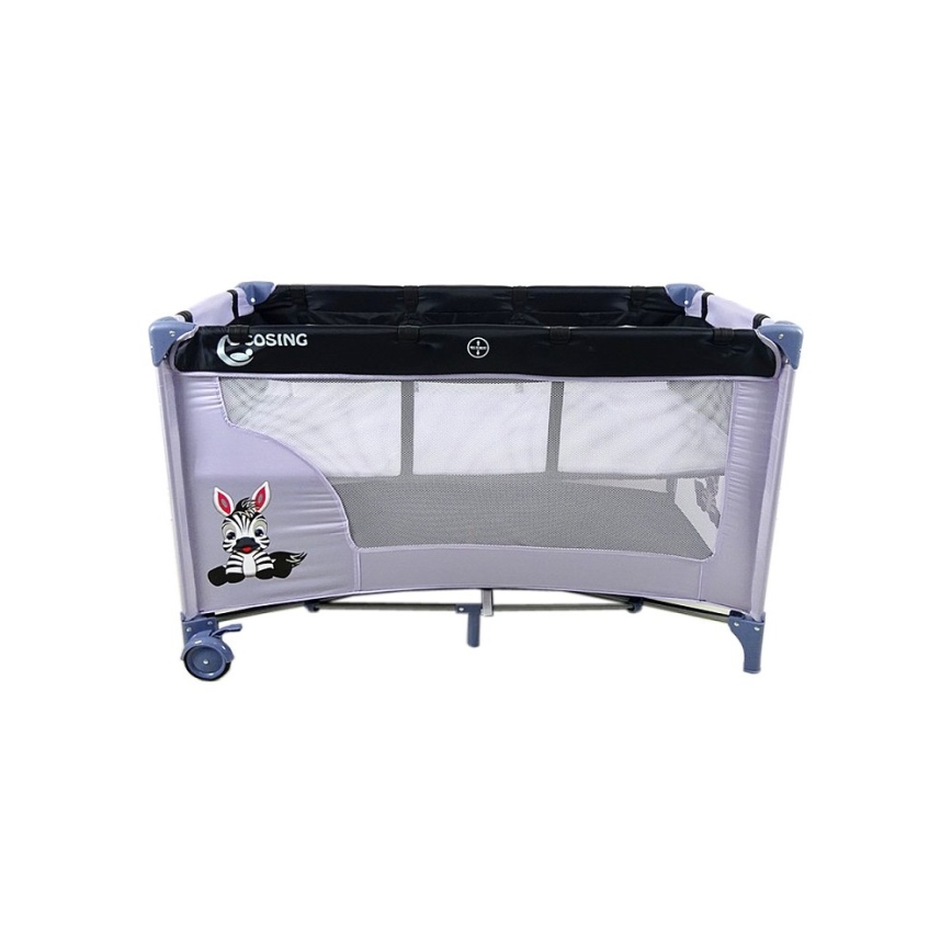 COSING - Potovalna posteljica z nastavljivimi položaji ADAM Zebra Grey