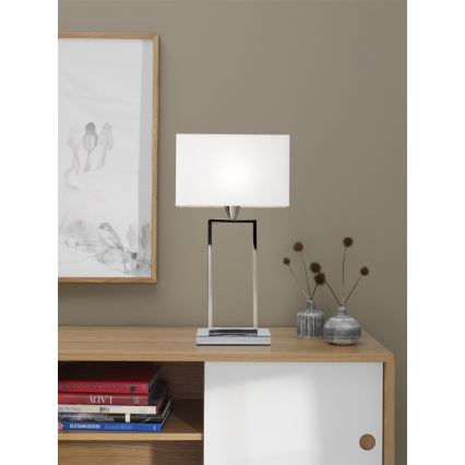 Cottex - Namizna svetilka KENSINGTON 1xE14/40W/230V srebrna