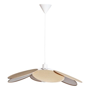 Cottex - Lestenec na kablu WINF 1xE27/8W/230V bež/bela