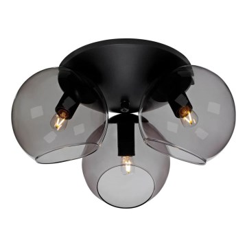 Cottex - Stropna svetilka CAPELLA 3xE14/40W/230V premer 37 cm dimna/črna