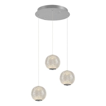 CREMONA LED Visilna Luč 3xLED/5W/230V 3000K Matt Chrome