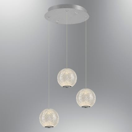 CREMONA LED Visilna Luč 3xLED/5W/230V 3000K Matt Chrome