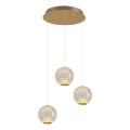 CREMONA LED Visilna Luč 3xLED/5W/230V 3000K Zlata
