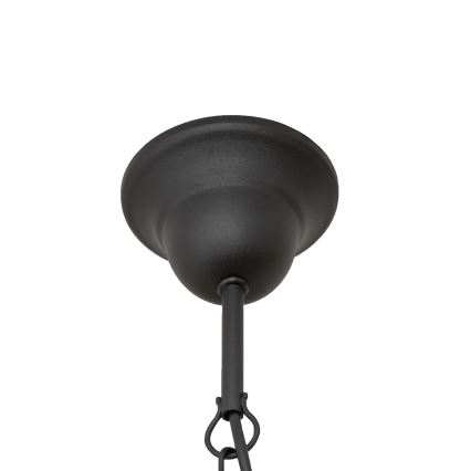 Črn lestenec na verigi MALBO 8xE14/10W/230V