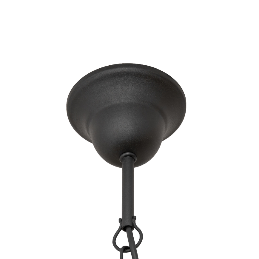 Črn lestenec na verigi MALBO 8xE14/10W/230V