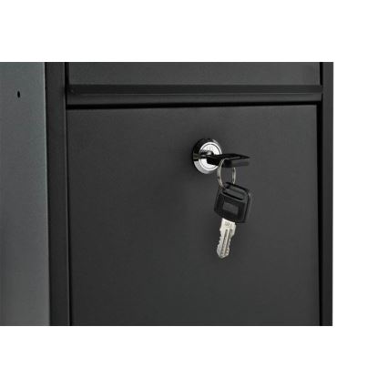 Črn poštni nabiralnik 21,7x32 cm