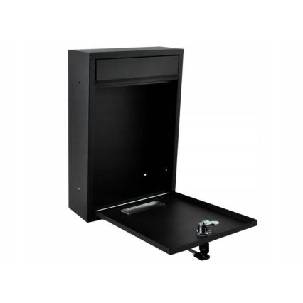 Črn poštni nabiralnik 21,7x32 cm