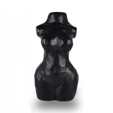 Črna keramična vaza, 30 cm