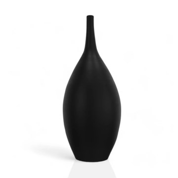 Črna keramična vaza, 47 cm