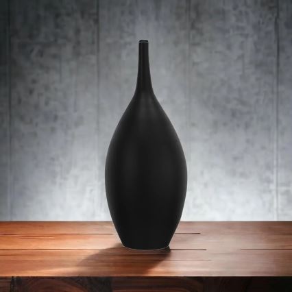 Črna keramična vaza, 47 cm