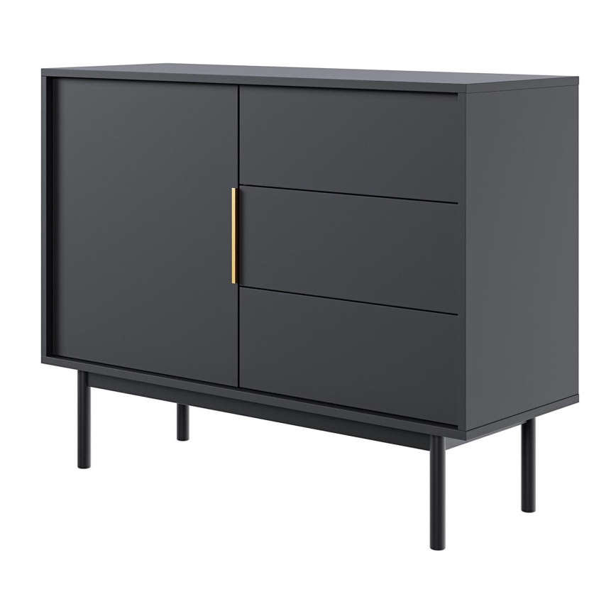 Črna komoda ELI