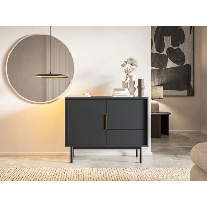 Črna komoda ELI