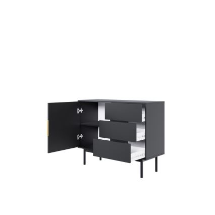 Črna komoda ELI