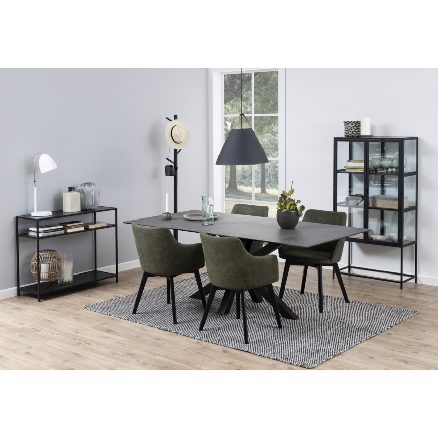 Črna konzolna mizica SARON