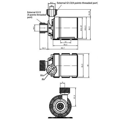 Črpalka 24 V, 800 l/h