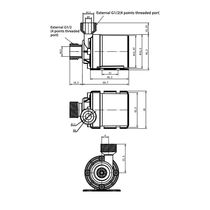 Črpalka 24 V, 800 l/h
